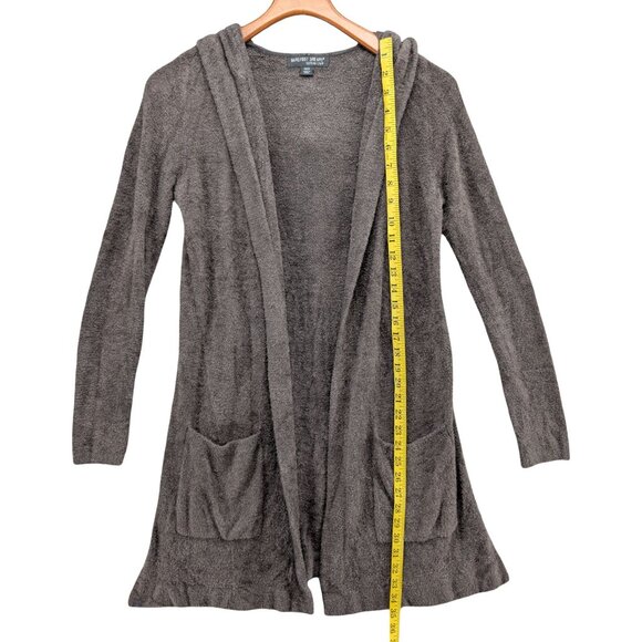Barefoot Dreams CozyChic Lite Cardigan Womens Brown Hooded Open Front Size XS/S - Picture 7 of 8